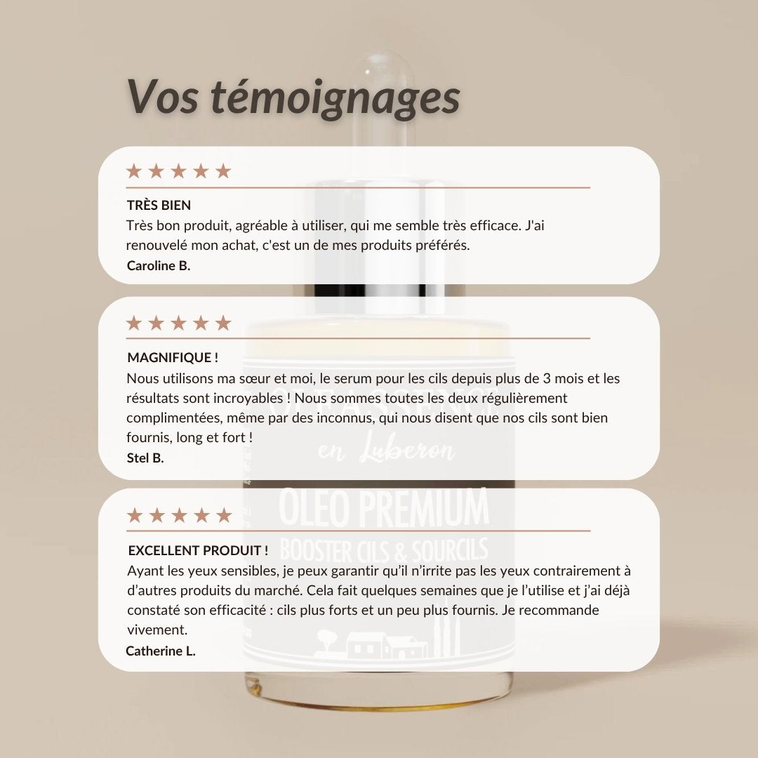 Booster Cils et Sourcils bio - Oleassence en Luberon
