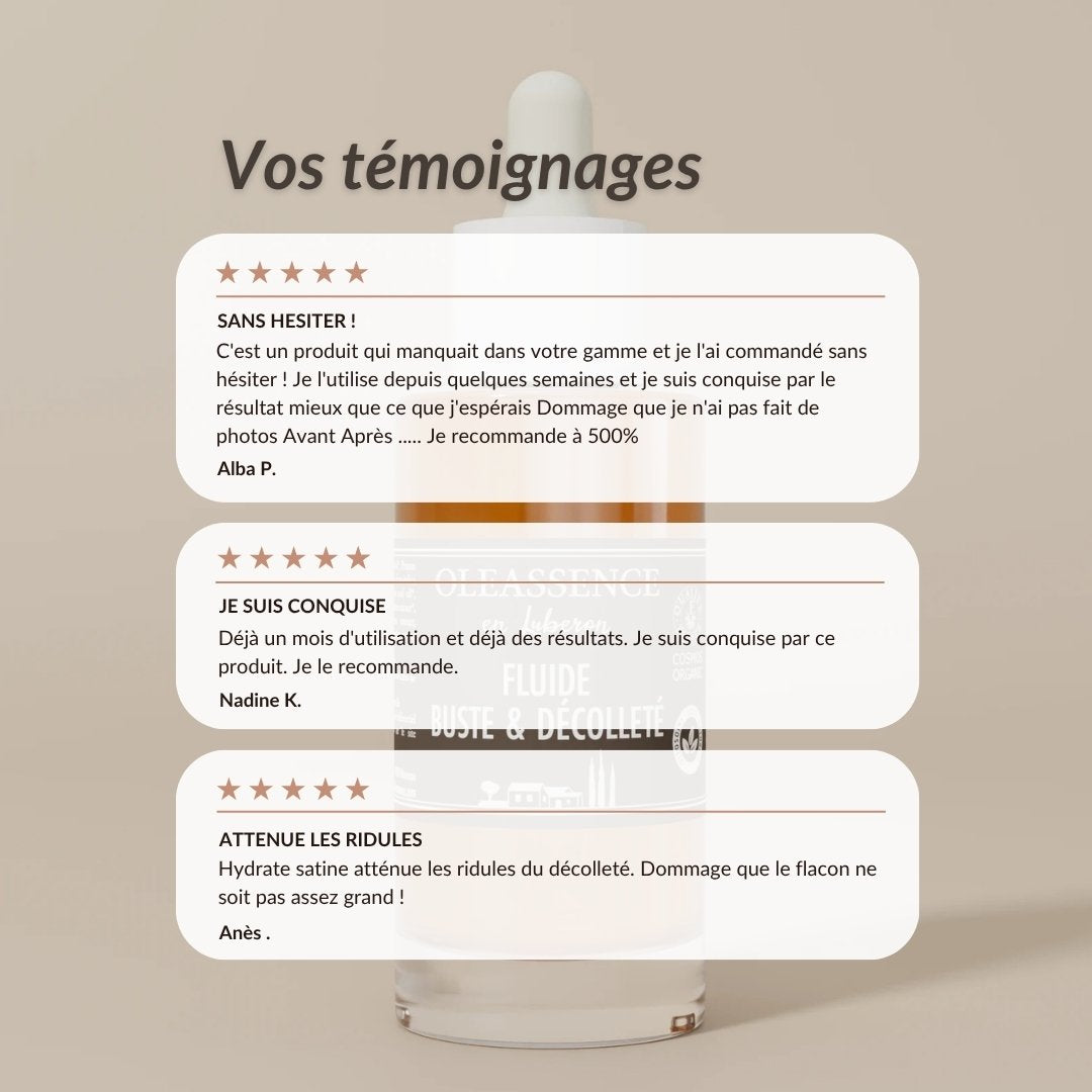 Sérum Buste et Décolleté bio - Oleassence en Luberon