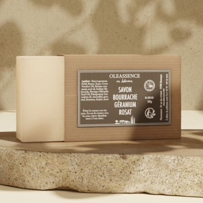 Savon Bourrache Géranium Rosat - Oleassence en Luberon