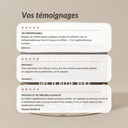 Gel à l'Aloe Vera Bio 97% - Oleassence en Luberon