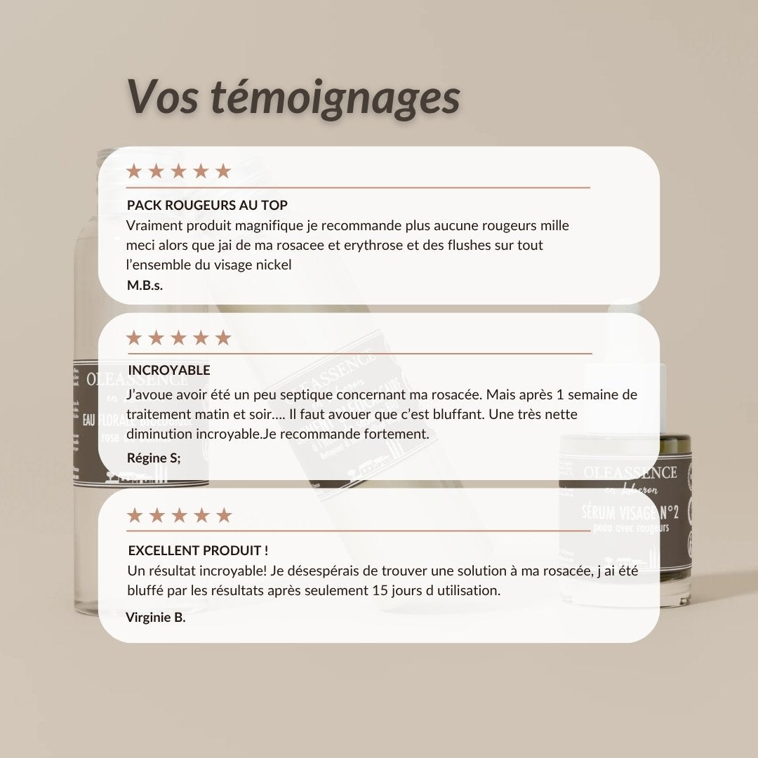 Pack Rougeurs du visage bio - Oleassence en Luberon