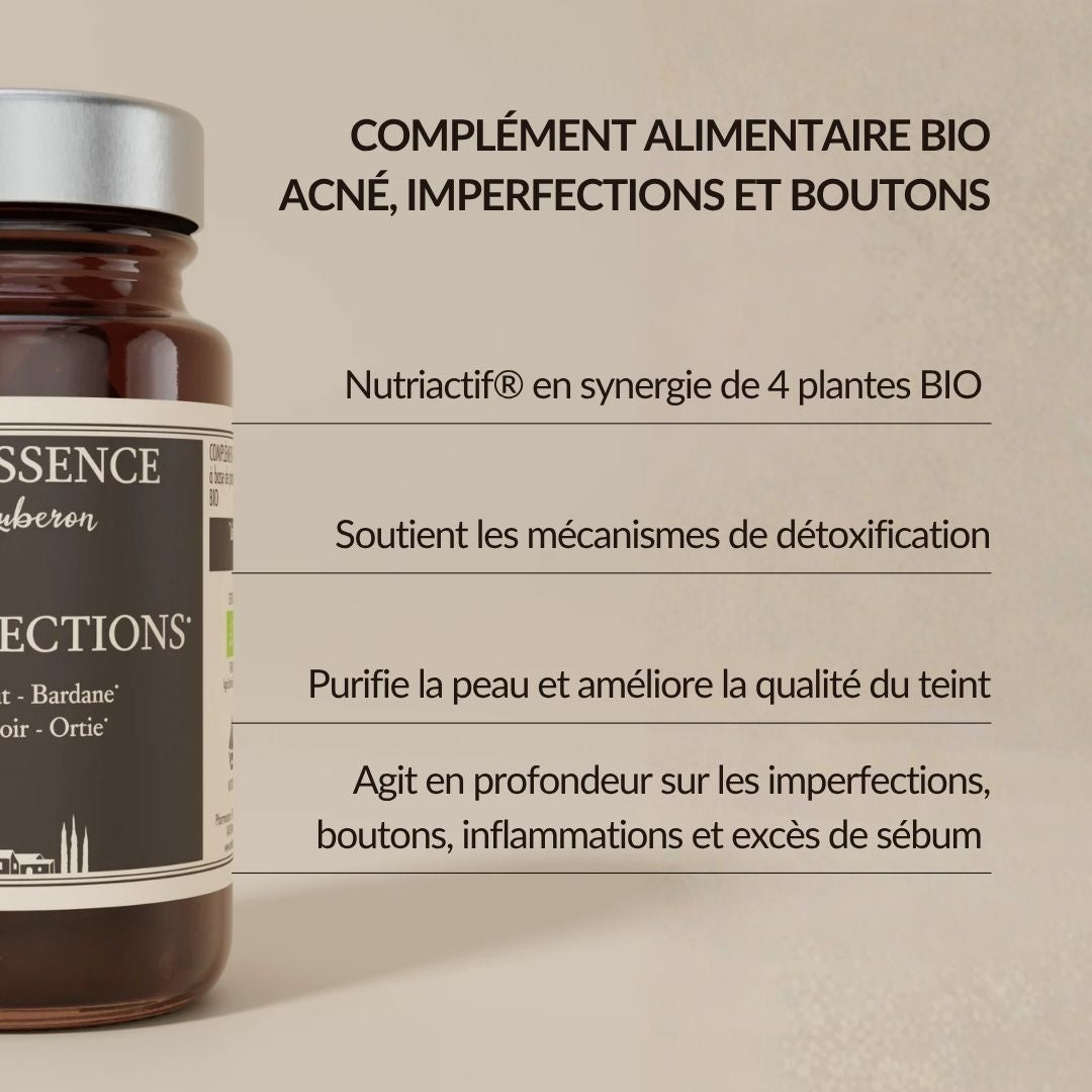 Peau avec Imperfections Complément Alimentaire BIO - Oleassence en Luberon