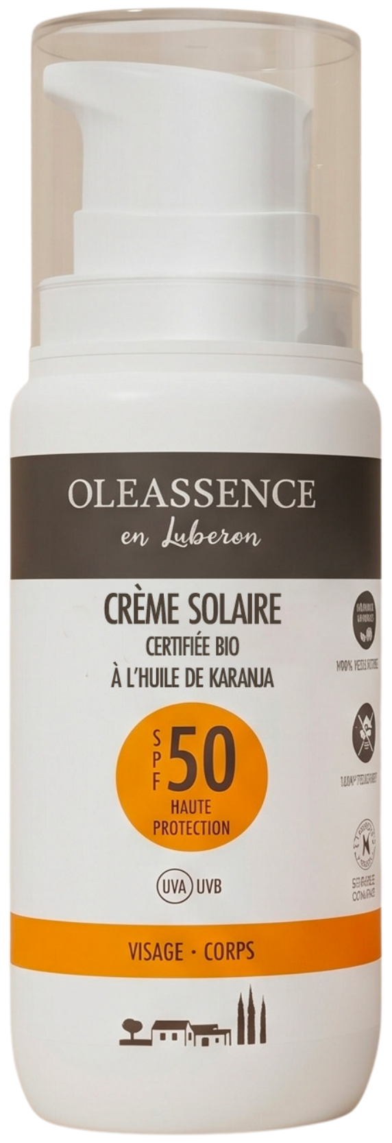Crème Solaire SPF50 sans fond 