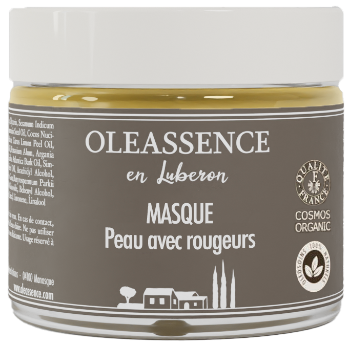 Masque BIO Peau avec rougeurs sans fond 