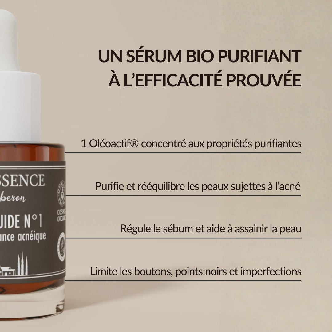 Sérum Peau à tendance acnéique bio - Oléo-Fluide N°1 - Oleassence en Luberon