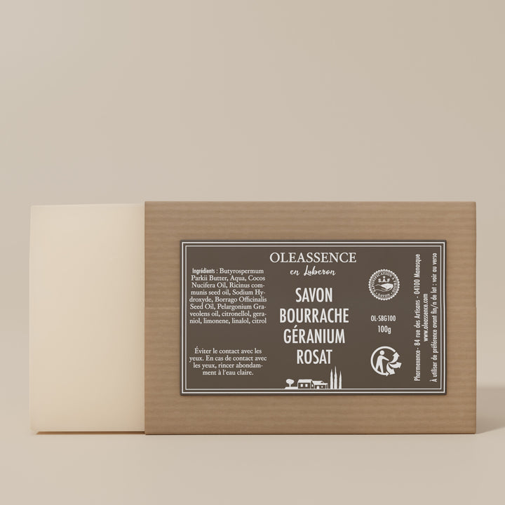 Savon Bourrache Géranium Rosat - Oleassence en Luberon