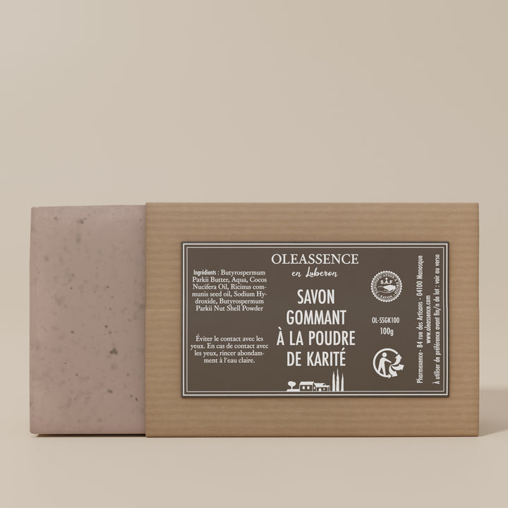 Savon Gommant à la Poudre de Karité - Oleassence en Luberon
