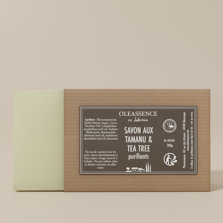 Savon Tamanu & Tea tree Purifiants - Oleassence en Luberon