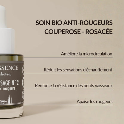 Peau avec rougeurs Sérum visage bio - Oleassence en Luberon