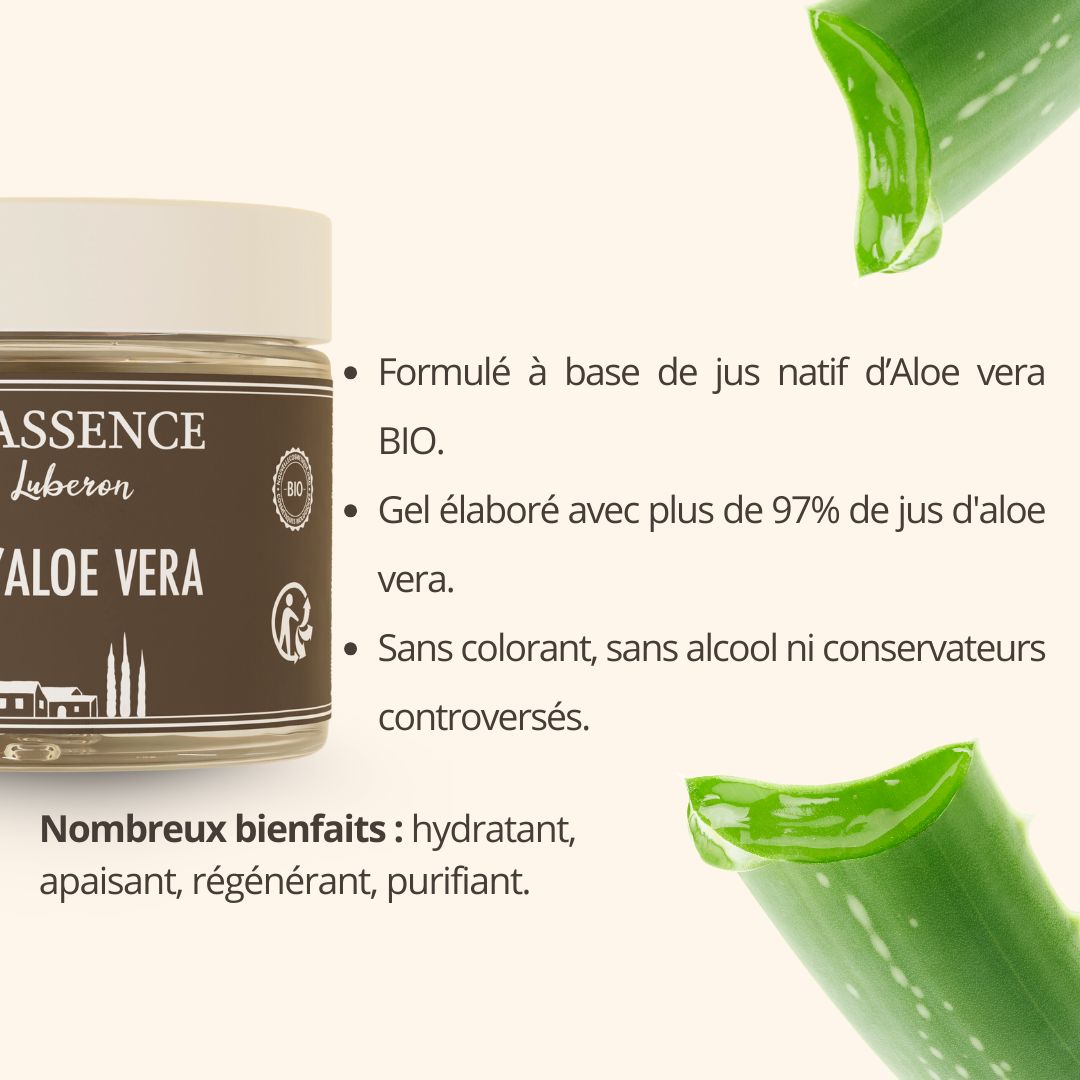 Gel à l'Aloe Vera Bio 97% - Oleassence en Luberon