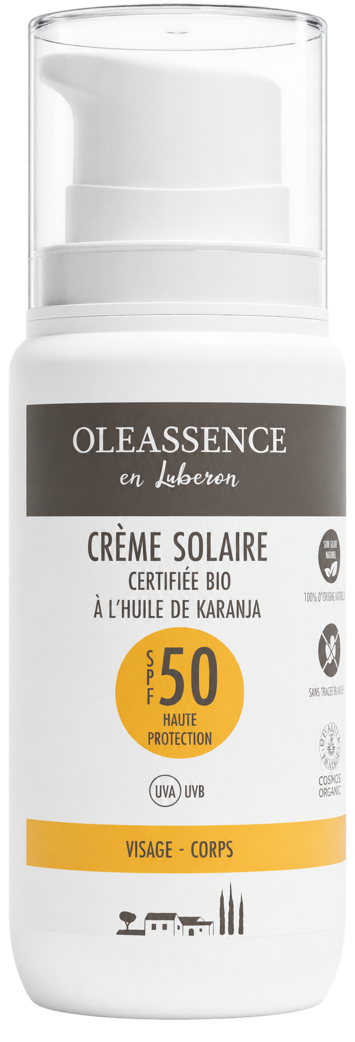 Crème solaire BIO SPF 50 visage et corps