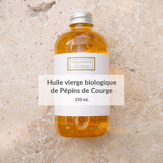 Vrac huile vierge biologique de Pépins de Courge - Oleassence en Luberon
